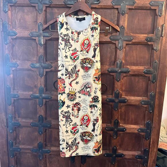 Ed Hardy Bodycon Dress Small - Picture 1 of 7